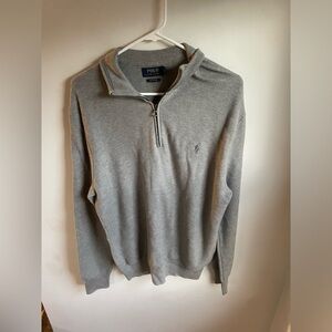 Polo by Ralph Lauren NWT quarter zip Size L Grey Sweater Neutral Fall